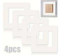 TEMU 4 pegatinas para interruptores, fundas protectoras adhesivas de pared, decorativo 3D estereoscópico moderno y simple para , pegatinas decorativas para pared del hogar