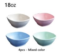 TEMU 4 piezas, Cuenco de de Plástico Cuadrado, Cuenco para Snacks, Cuenco Reutilizable de Cocina, para Microondas y Lavavajillas, Puede ser utilizado para Sopa, , Ramen, Caravana, Camping