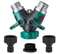 TEMU 4 piezas de aleación de tipo Y para dividir mangueras y conector rápido de plástico, divisor de grifo de manguera de jardín de 2 vías de resistencia, suministros de jardinería, césped y de coches