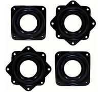 TEMU 4 piezas de base con rodamiento negro y base de 3 pulgadas que , base multiusos, adecuada para bandejas de mesa de comedor, gabinetes y proyectos de manualidades