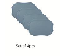 TEMU 4 Piezas de Manteles PVC Resistentes al con Bordes Festoneados - Tapetes Norteamericanos en para Decoración Navideña, Fiestas y Uso Diario - Accesorios Duraderos para Cocina y Comedor