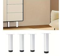TEMU 4 piezas de patas ajustables para muebles | Patas de soporte de metal y plástico para sofás, mesas de , escritorios, gabinetes - Aumento versátil, construcción duradera