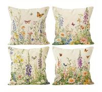 TEMU 4 piezas, Fundas de almohada con variados diseños de brillantes, de almohada decorativa para cojín de sofá de , de almohada cuadrada de 18X18 pulgadas para decoración del hogar