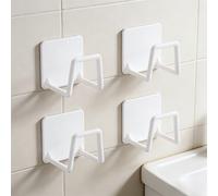 TEMU 4 Piezas Soporte Multifuncional para Esponjas, Organizador para Fregadero sin Taladro, Secador de Platos con Adhesivo