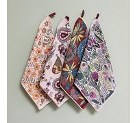 TEMU 4 unidades de paños de cocina florales de algodón puro, paños de cocina para restaurante, paños de cocina 40X34 cm, súper suaves y de secado rápido, lavables a máquina y a , regalos de Navidad