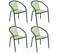 TEMU 4 x Silla de Cuerda BISTRO - para y Jardín
