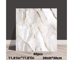 TEMU 40 piezas de papel tapiz decorativo con mármol de . Autoadhesivo, adecuado para varios como salas de estar, baños, pasillos, cocinas, oficinas y dormitorios, con medidas de 30 * 30 cm/ * pulgadas