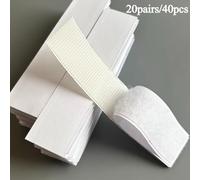 TEMU 40 tiras de fijación duraderas, de cara y reutilizables, que miden 0.79 pulgadas .94 pulgadas, con un adhesivo fuerte para colgar cuadros, ideales para el hogar como para , disponibles y negro