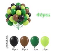 TEMU 48 globos verdes y marrones con globos negros y para decoración de de infantil con temática de videojuego de