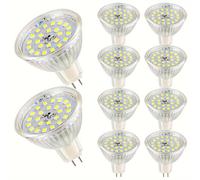 TEMU 4pcs 10pcs Bombillas LED MR16 MR16 GU5.3 LED 5W AC/DC12V Frío 6000K Adecuado para Iluminación del Hogar Luces de Decoración de Tienda Luces de Decoración de Hotel Duradero