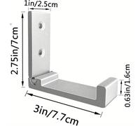 TEMU 4pcs Ganchos para Abrigos Plegables de Aleación de Aluminio de Resistencia - Montados en la Pared, Sin Oxidación, Perfectos para Colgar Abrigos, Toallas, Sombreros, Bolsas y Equipos de Fitness!