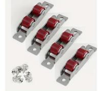 TEMU 4pcs / lote de poleas de nylon silenciosas para ventanas y puertas correderas de acero inoxidable tipo 80, accesorios para puertas correderas, rodillos deslizantes para puertas de vidrio