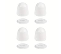 TEMU 4pcs Tapas de Tornillo de Inodoro Blancas, Cubiertas de Tornillo de Suelo con Arandelas, Instalación Fácil, Necesitan Herramientas, Altura de 1.45