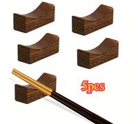 TEMU ¡5/10/ Piezas de Reposadores y Soportes para Palillos de Madera Natural - Ideales para Hogar, Restaurante y Fiestas! Eid Mubarak