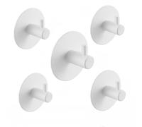TEMU 5 ganchos resistentes y elegantes sin necesidad de taladrar para baño y inodoro - Ganchos adhesivos fuertes para almacenamiento - Ganchos para puertas - Organizadores de cocina