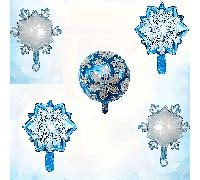 TEMU 5 globos de copo de nieve para Navidad, globos de copo de nieve para de , carnaval, Navidad, de , suministros de decoración para Navidad, Halloween