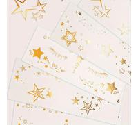 TEMU 5 pegatinas de tatuajes temporales con de pecas simuladas de estrella con lámina dorada para cara y ojos, regalo para ancianos, regalo para Ramadán