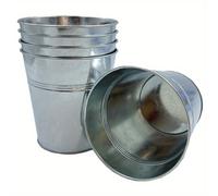 TEMU 5 piezas de galvanizado, de metal redonda, cesta para plantas, ideal para , jardín, , oficina, y boda, 4.68 X 4.8 X 3.46 pulgadas