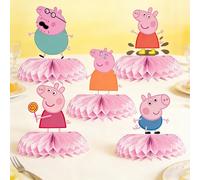 TEMU 5 piezas de panal, Peppa Pig, de Peppa, decoración de papel rosa, decoración para de , Navidad, Día , Día de la , temporada de graduación, decoración festiva, George