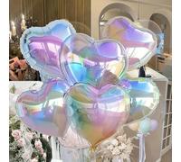 TEMU 5 piezas/juego de globos de película transparentes y coloridos con forma de de 18 pulgadas, adecuados para la decoración de fiestas de aniversario y . Globos de película para Navidad y Halloween