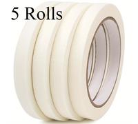 TEMU 5 Rollos de Cinta de Blanca - 20m/, Ideal para Papel de Acuarela, , Curvas, Enmarcado, , Acuarela, Cinta de Sombreado para de Consola - Cinta de Dibujo Sin Ácido de 0.40 pulgadas de Ancho