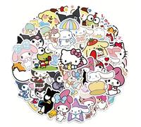 TEMU 50/100pcs Hello Kitty Kuromi Melody Pegatinas para Coche, Laptop, Teléfono, Papelería, Decoración, Calcomanías Impermeables, Regalos
