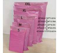 TEMU 50 Bolsas de Envío en Rosa, Bolsas de Mensajería, Bolsas de Plástico Resistentes, Autoadhesivas en 5 Tamaños (10 Unidades Una)