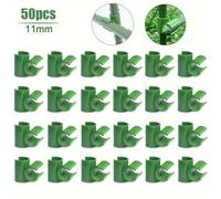 TEMU 50 conectores de soporte para plantas de plástico verde , clips en cruz para postes de marcos de jardín, adecuados para trasplantes y cuidado del césped