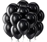 TEMU 50 globos redondos negros de látex con helio de 10 pulgadas | Ideales para , , Navidad y otras celebraciones