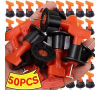 TEMU 50 Piezas de Clips Ajustables para Nivelación de Baldosas, Kit de Separadores Cerámicos para Instalación en Paredes y Suelos