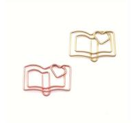 TEMU 50 piezas de clips de papel curvos de libro color , clips de de metal y hierro para clasificar documentos de oficina, clips para exámenes de