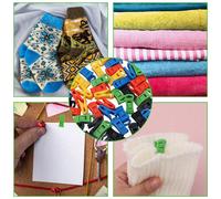 TEMU 50 Piezas de Pinzas para Calcetines con Gancho, Clips Multicolor de Plástico para Sujetar de Calcetines, Pinzas para Ropa y Bolsas (5 Colores), Pinzas para Lavandería