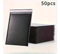 TEMU 50 Sobres Acolchados Negros de Polietileno con , 16.99 X 10.92 Cm - Sobres de Envío Acolchados para Empaquetado y Suministros de para Pequeñas Empresas, Sobres Pequeños con