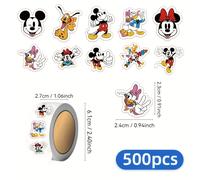 TEMU 500 Pegatinas de Disney y Minnie Mouse en Rollo - Adhesivos Decorativos de y para Laptops, Teléfonos, Maletas y Más - Diseños Clásicos de sobre