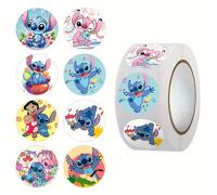 TEMU 500pcs Disney Stitch y Stickers por Rollo para Patinaje y Ciclismo, Bolsas de Regalo, Sellos de Sobres, Decoraciones para Fiestas, y para Patinaje y Ciclismo, Patinaje y Ciclismo