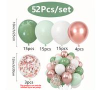 TEMU 52 globos de verde y dorado rosa - Decoración metálica retro para fiestas de , , baby showers temáticos de , globos de | retro | Globos de látex, globos de , decoraciones de Halloween, Navidad