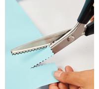 TEMU 5mm Tijeras de Acero al Carbono con Dientes Triangulares Profesionales para Corte Zig Zag, Tijeras Dentadas para Costura y Cortar en Manualidades