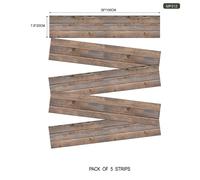TEMU 5pcs Pegatinas para el Riser de Impermeables - Imitando de Madera - y Pegar - 7.8*39 pulgadas - MF012