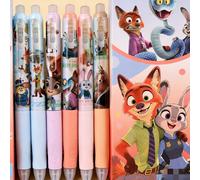 TEMU 6 piezas/ Bolígrafos de gel borrables de Zootopia 2 Judy para , oficina y práctica de exámenes de , para dibujar, notas, regalos de Pascua y /coleccionables para fans