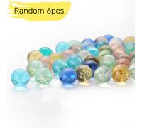 TEMU 6 piezas de de cristal luminosas multicolores, de cristal que en , de cristal multicolores artesanales de 16 mm, adecuadas para rellenar jarrones, bricolaje, artículos de decoración del hogar