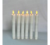 TEMU 6 velas LED sin llama con parpadeante, ideales para restaurantes, Navidad, Halloween, San Valentín, y decoración de mesas para