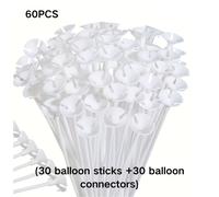 TEMU 60 Piezas de Soporte para Globos de Plástico , 30 Varillas y 30 Copas, Reutilizable. Ideal para , , Navidad y Año - Resistente y Duradero, Soporte para Globos sin Helio, para , y Arreglos de Mesa