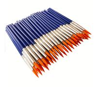 TEMU 60 Piezas Juego de Pinceles Redondos y Puntiagudos, Pinceles Pequeños para Enseñanza en el Aula, Cortos de Plástico con Cerdas de Nylon para Pintura/Acrylico/Óleo/Acuarela en Clases