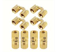 TEMU 6pcs Bisagras de Barril de Latón Estilo , Montaje Empotrado Ángulo de de para Cajas de Joyería DIY y Muebles Hechos a