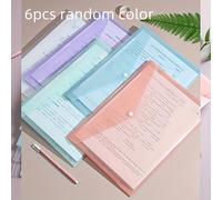 TEMU 6pcs Bolsa de Documentos Transparente para de Ingreso a Postgrado A4 de Color Aleatorio, Bolsa de Información para Almacenamiento de Suministros de Oficina, Bolsa de Almacenamiento para