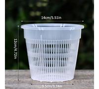 TEMU 6pcs Macetas Transparentes para Orquídeas con Agujeros de Drenaje - Plástico Duradero, Perfectas para Uso Interior y Exterior