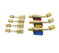 TEMU 7 piezas de de refrigerante de aire acondicionado, válvula de de para R410A, R134A, R12, R22 HVAC y adaptador R410A de 5/16 de hembra a con abrazadera para mini split