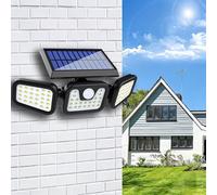 TEMU 74 Luces Solares LED para Exteriores con Sensor de Movimiento, 3 Niveles de y Protección IP55 - Iluminación de Ángulo , Ideal para Jardines, Entradas, Patios y Alumbrado Comercial