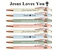 TEMU 8 bolígrafos de bolas "" - Diseño inspirador de cruz y , regalo para miembros de la , pastores y cristianos, recordatorio diario de fe y , , regalos de Pascua, , útiles escolares