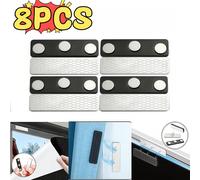 TEMU 8 clips magnéticos para cortinas, sujetadores de cortinas sin taladro, hebillas magnéticas antideslizantes para cortinas opacas, clips de fijación para cortinas de privacidad